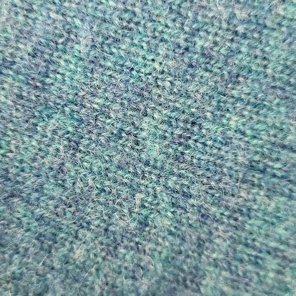 Ellen Tracy 100% Cashmere Crewneck Sweater - Heathered Turquoise Blue - S - Picture 4 of 4
